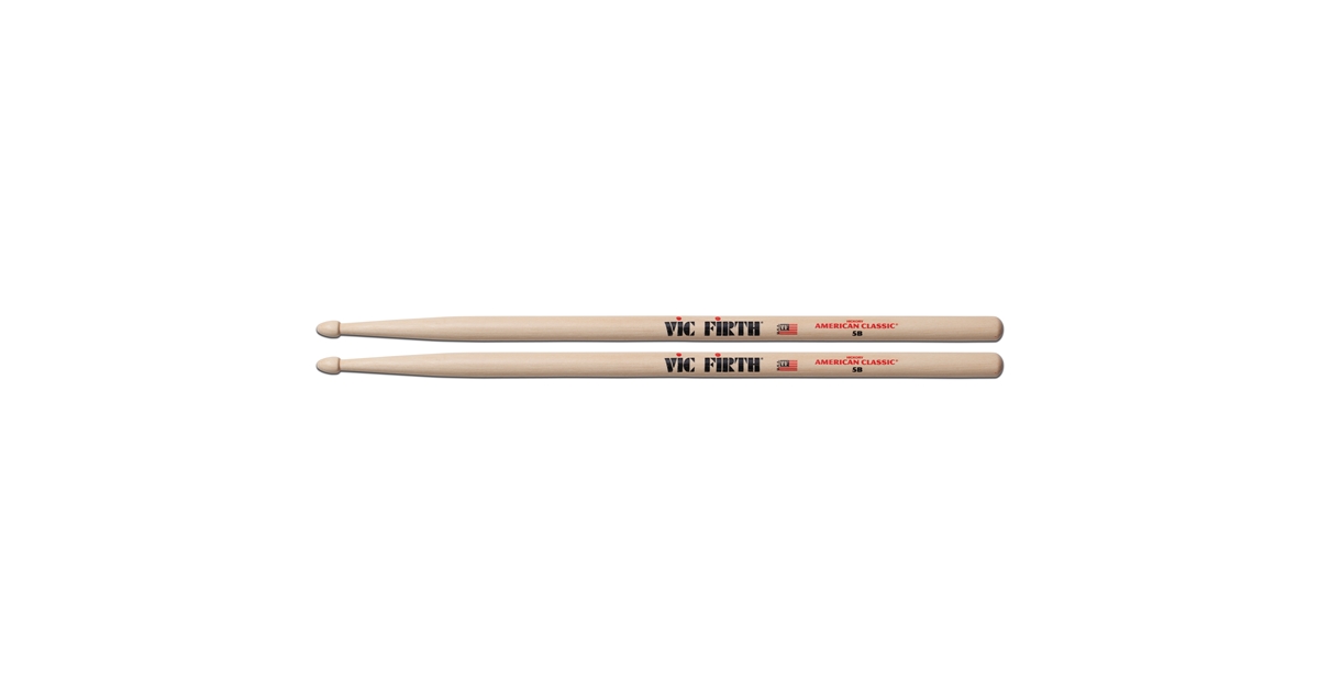 Bacchetta Per Batteria Vic Firth B American Classic Hickory Con Punta