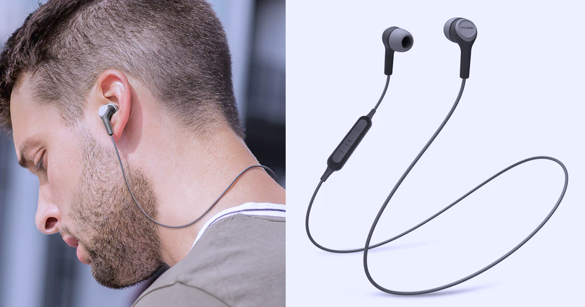 KOSS - BT115I GRY sono auricolari in-ear wireless, pensati e realizzati specificamente per gli amanti dello sport e del fitness.