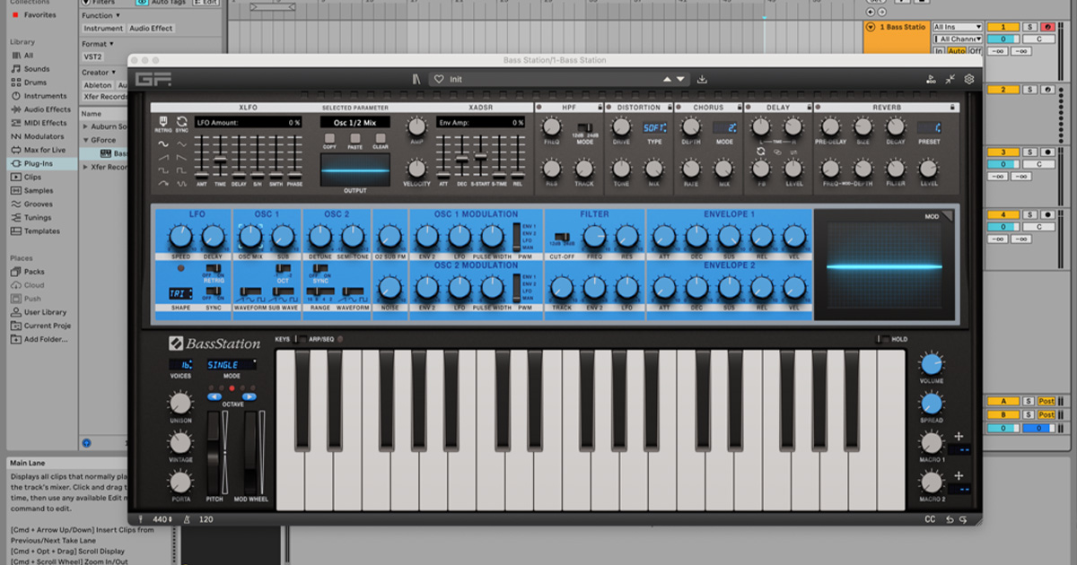 Il virtual instrument GForce Bass Station