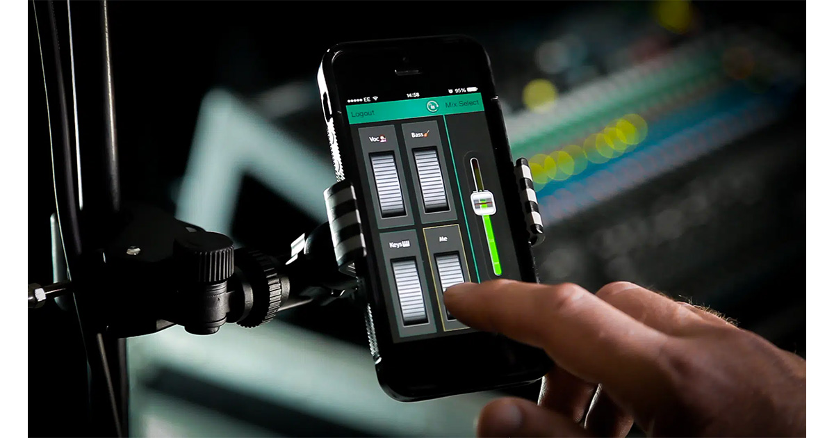 Tramite l'app Qu-You i musicisti possono regolare i volumi dei vari canali del proprio monitor mix