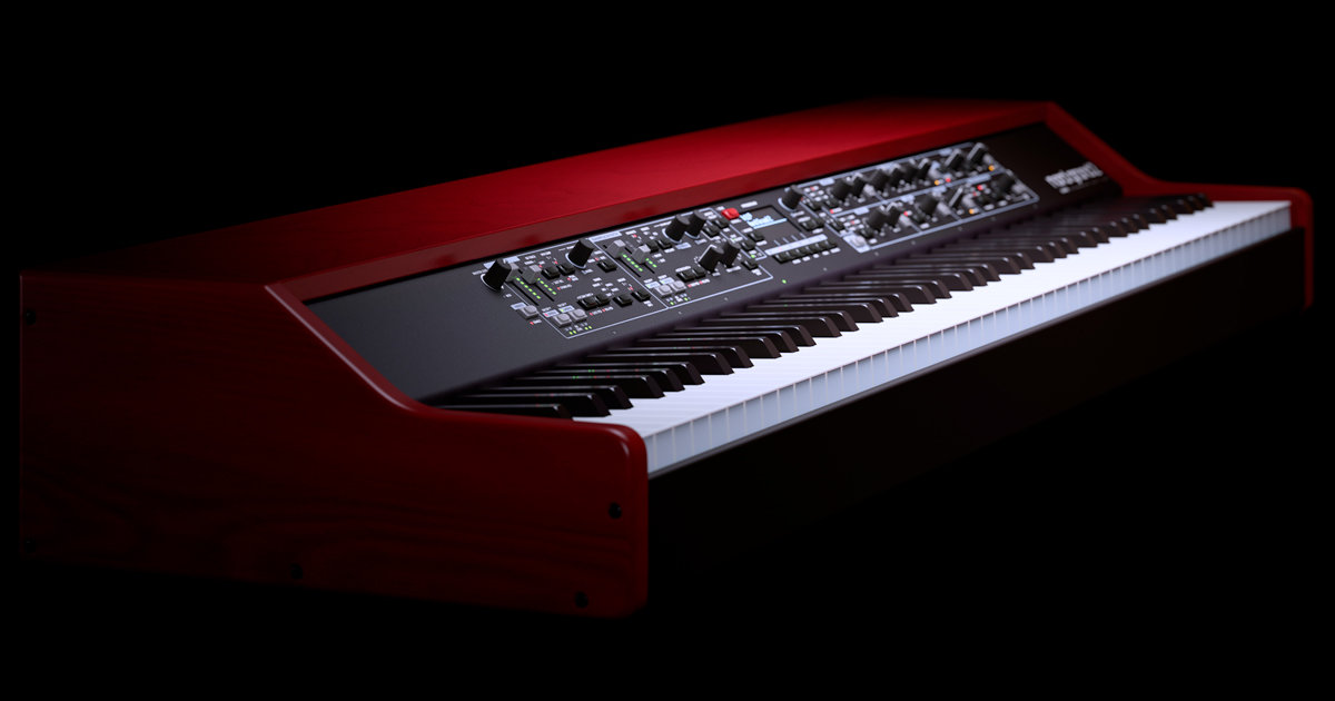 Nord Grand 2 piano stage d’ultima generazione, si articola su due sezioni Layer/Split: Piano e Sample/Synth con possibilità di Advanced Layer, poter cioè sovrapporre due suoni della stessa sezione