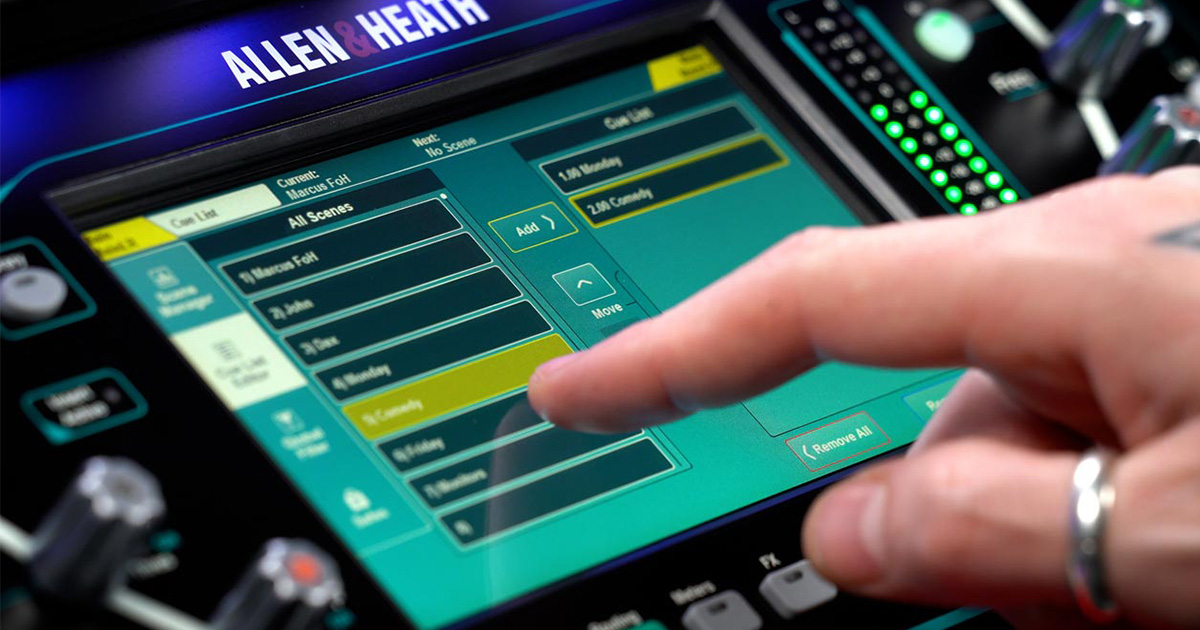 La nuova funzione di Cue List porta un controllo avanzato delle scene, rendendo il sistema completamente compatibile con il MIDI Show Control.