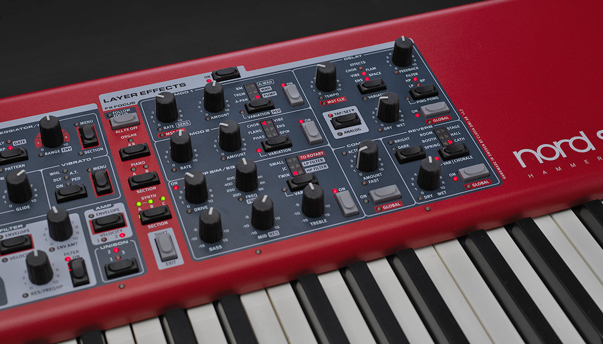 Tutti i parametri degli effetti sono ad accesso diretto grazie al pannello esteso in perfetto Analog Style