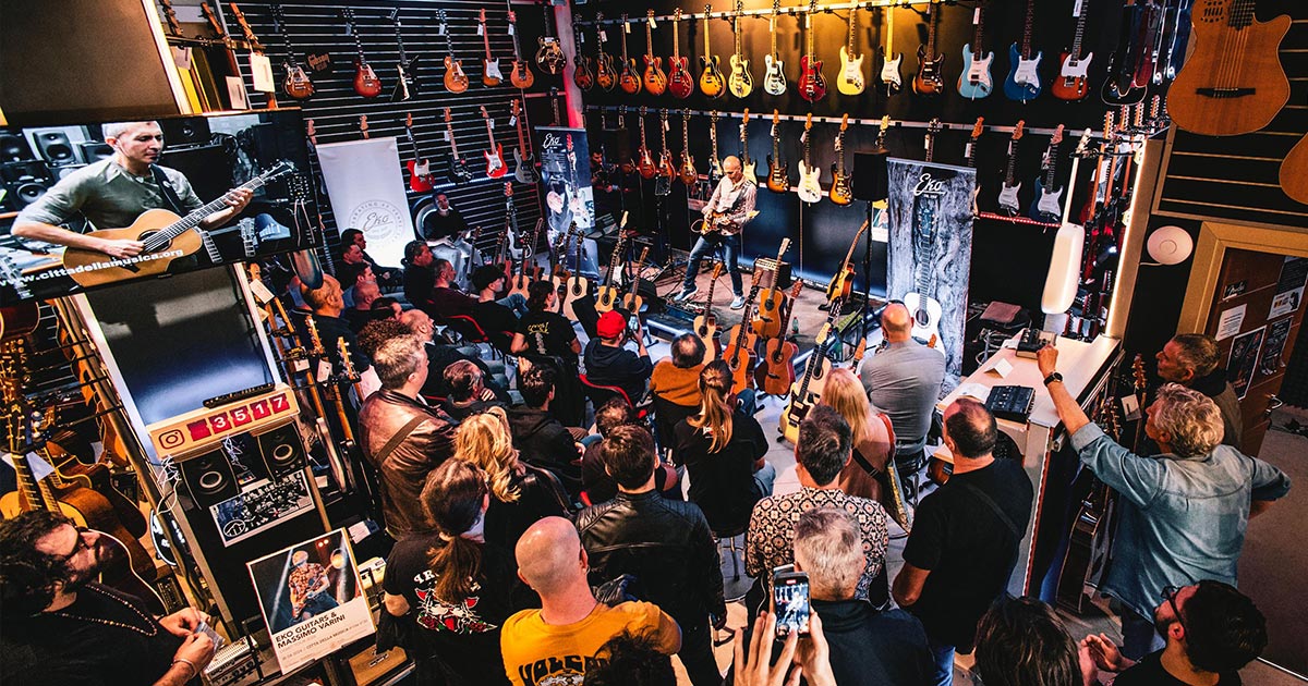 Guarda le foto della tappa del Demo Tour 2024 di Eko Guitars presso Città della Musica