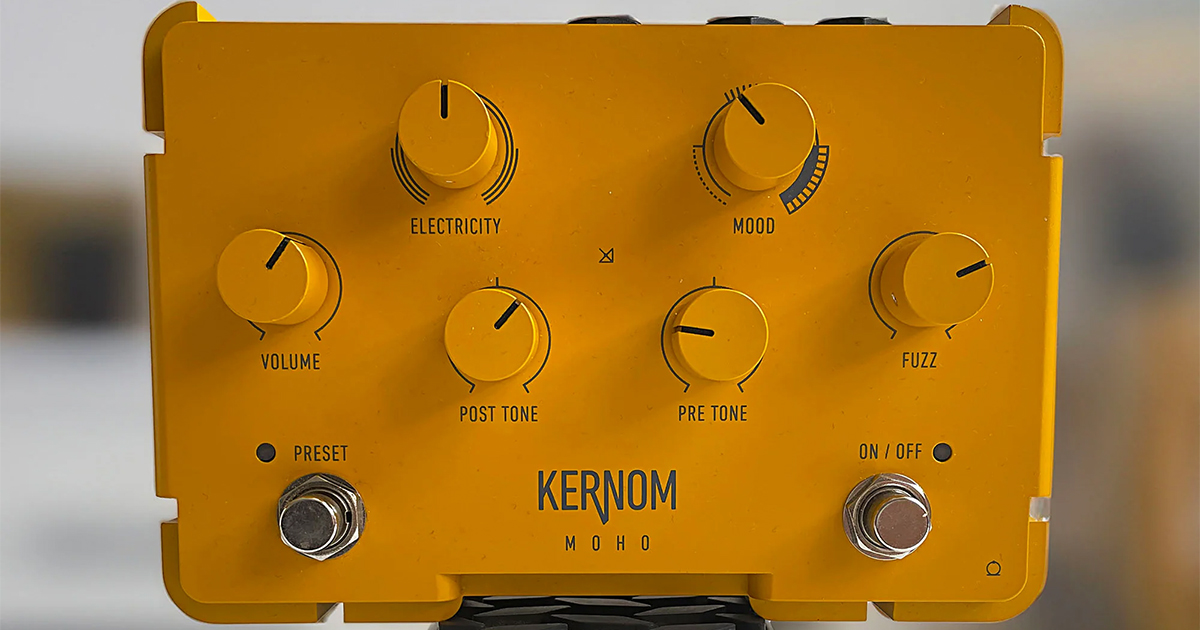 Il Kernom Moho Fuzz incorpora i suoni dei più classici fuzz, ma riesce a raggiungere timbri moderni e graffianti. La manopola Electricity permette inoltre di aggiungere un'ottava bassa o alta.