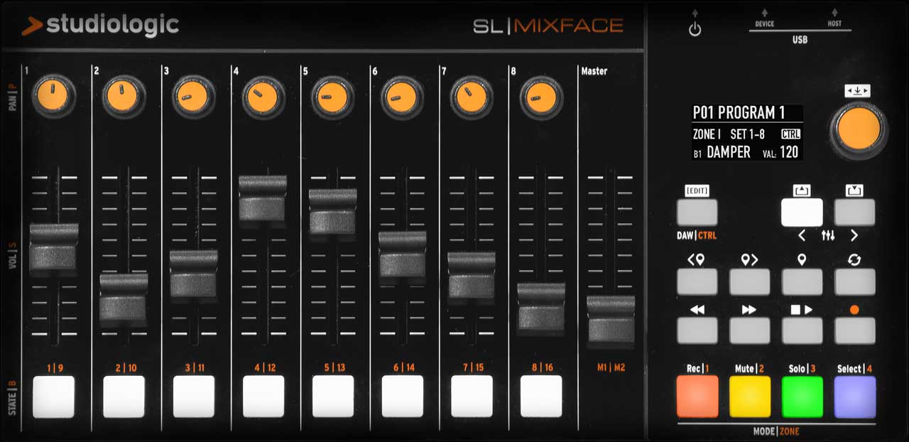 SL MIXFACE si adatta perfettamente alle Master Keyboard della serie SL, espandendo ulteriormente le loro già avanzate capacità; SL MIXFACE si adatta perfettamente alle Master Keyboard della serie SL, espandendo ulteriormente le loro già avanzate capacità;