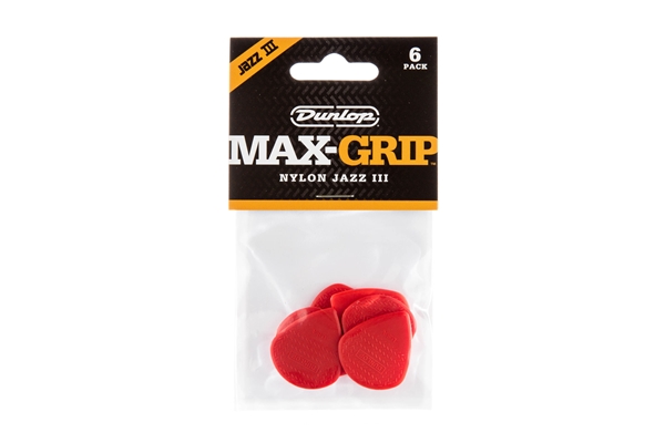 Dunlop 471P3N Max-Grip Jazz III Red Nylon