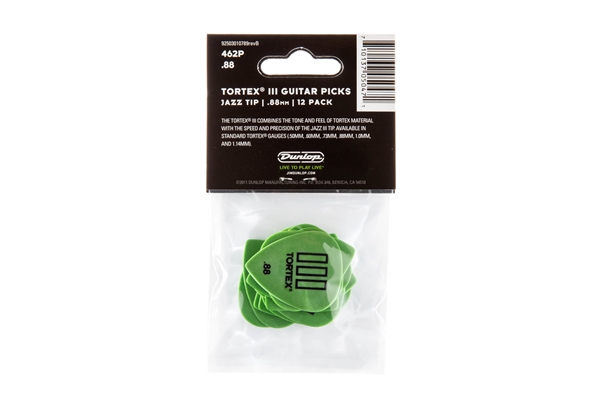 Dunlop - 462P Tortex III Green .88