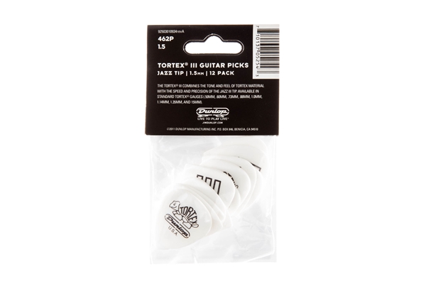 Dunlop - 462P Tortex III White 1.50