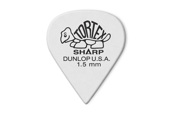 Dunlop - 412R1.5 Tortex Sharp White 1.5mm Bag/72