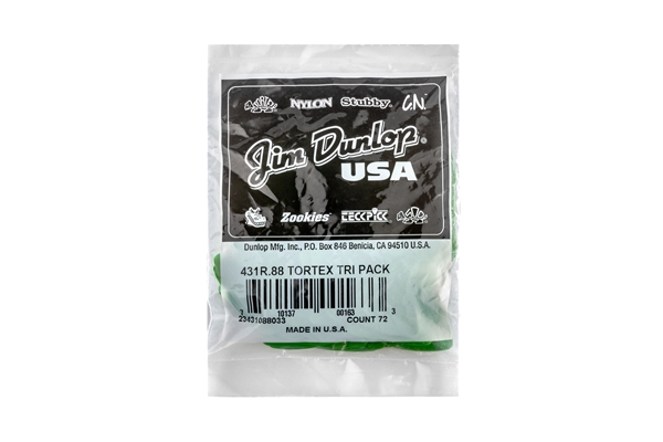 Dunlop - 431R Tortex Triangle Green .88