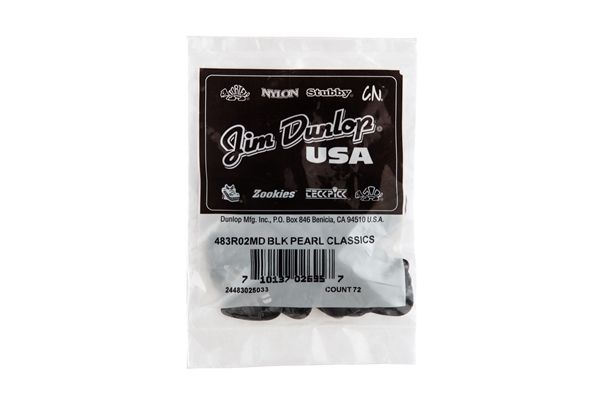 Dunlop - 483R#02 Black Perloid - Medium