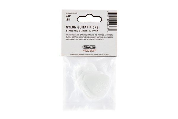 Dunlop - 44P.38 Nylon Standard White .38mm