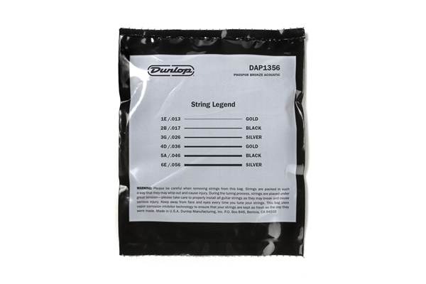 Dunlop - DAP1356 Acoustic Phosphor Bronze, Medium Set/6