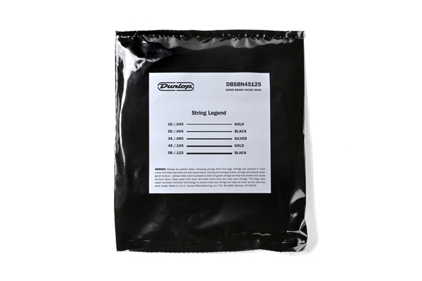 Dunlop - DBSBN45125 Super Bright Nickel Wound, Medium Set/5