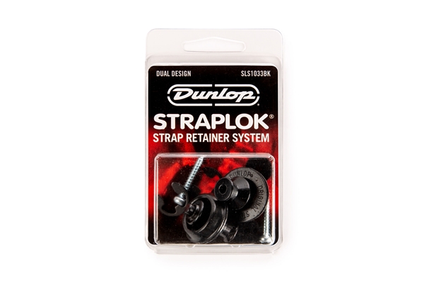 Dunlop - SLS1033BK Straplok Dual Design Strap Retainer System, Black