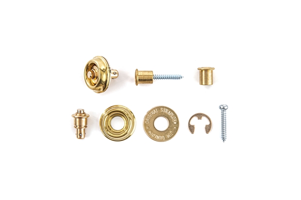 Dunlop - SLS1402BR Straplok Flush Mount Strap Retainer System, Brass