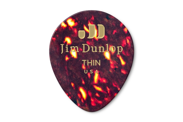 Dunlop - 485P-05TH Celluloid Teardrop, Shell Thin Player's Pack/12