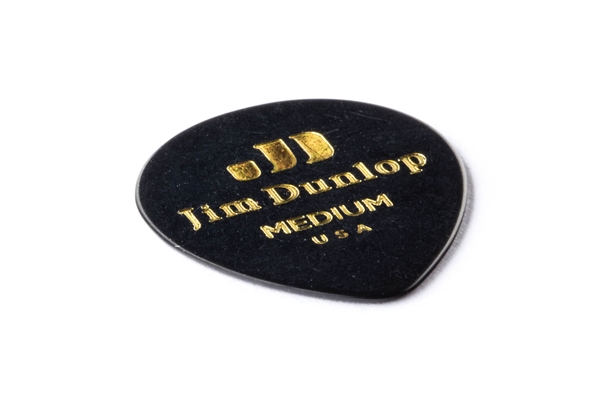 Dunlop - 485P-03MD Celluloid Teardrop, Black Medium Player's Pack/12