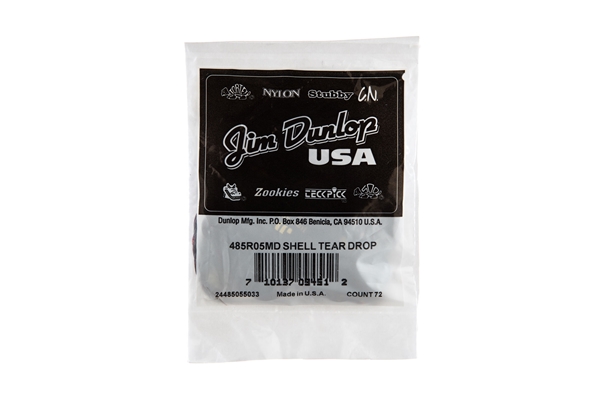 Dunlop - 485R-05MD Celluloid Teardrop, Shell Medium Refill Bag/72