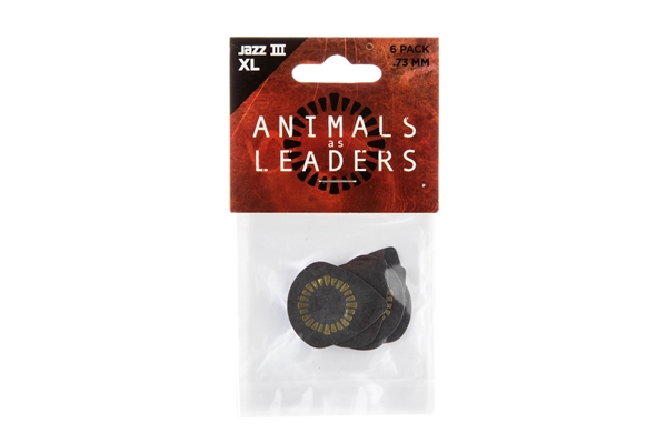 Dunlop - AALP04 Animal As Leaders Tortex Jazz III XL, Black .73mm Player's Pack/6