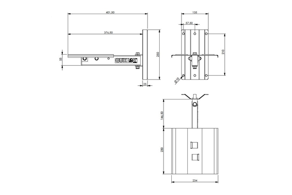 Quik Lok - QL/958 Supporto a muro per speaker