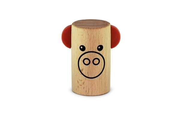 Sonor - Shaker in legno per Bambini con faccia di Maiale