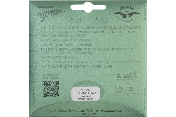 Aquila - 163U AAGXAQ Ukulele Set,L G UNW.