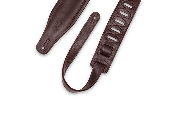 Levy's - M26GP-DBR-DBR Tracolla in pelle Dark Brown con retro Dark Brown 3 1/4