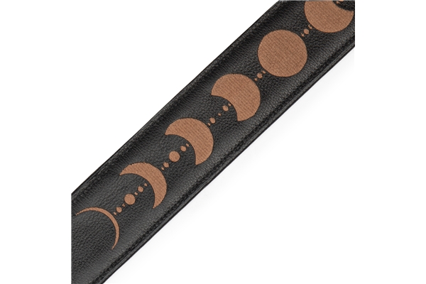 Levy's - MG317MP-BLK-BRN Tracolla in pelle Brown Moon Phases Black 2 1/2