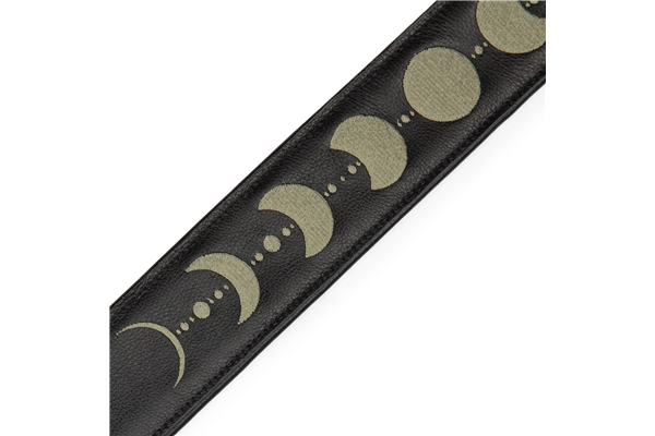 Levy's - MG317MP-BLK-GRN Tracolla in pelle Green Moon Phases Black 2 1/2