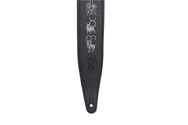 Levy's - MG317ZE-BLK Tracolla in pelle ricamata Zodiac Signs Black 2 1/2