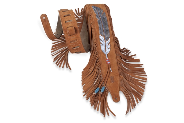 Levy's - MS17AIF-004 Tracolla in pelle scamosciata Fringe Feather 2 1/2