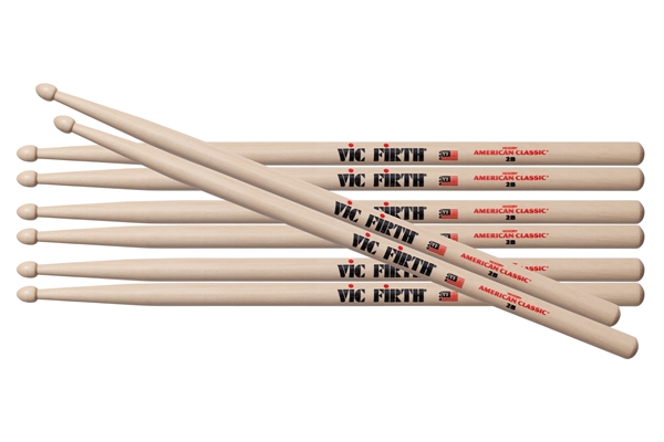 Vic Firth - 2B - Bacchette American Classic PACK 3+1