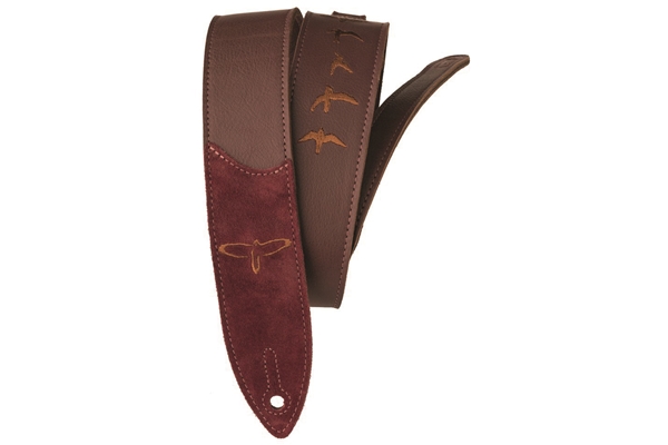 PRS - Premium Leather Strap, Birds Embroid Burgundy (102079::009:)