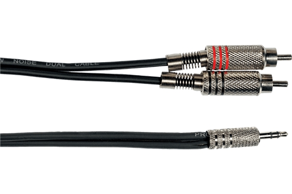 Yellow Cable - K06M-3 Cavo Segnale 2x RCA maschio/Mini Jack Stereo 3 m