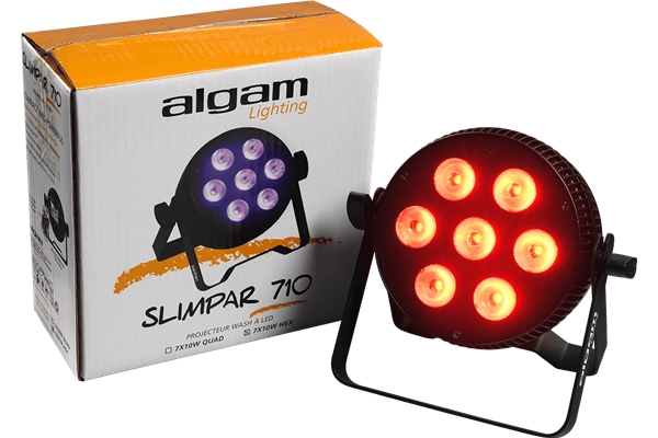 Algam Lighting - SLIMPAR-710-HEX Proiettore Par LED 7 x 10W RGBWAU