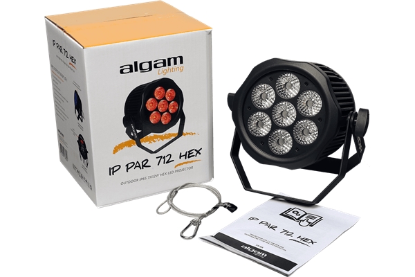 Algam Lighting - IP-PAR-712-HEX Proiettore Par LED per Esterni DMX