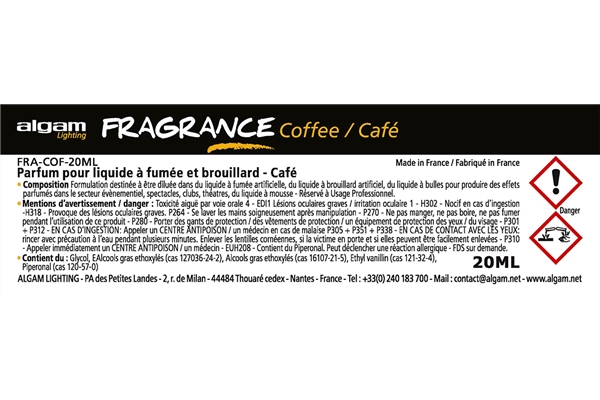 Algam Lighting - FRA-COF-20ML Profumo per Liquido del Fumo 20ml Caffè