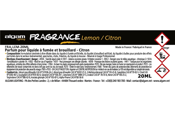 Algam Lighting - FRA-LEM-20ML Profumo per Liquido del Fumo 20ml Limone