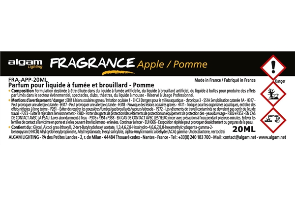 Algam Lighting - FRA-APP-20ML Profumo per Liquido del Fumo 20ml Mela