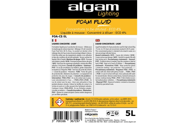 Algam Lighting - FOA-CE-5L Liquido Schiumogeno Concentrato ECO 4% 5L