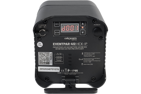 Algam Lighting - EVENTPAR412-HEX-IP 4x12W RGBWA-UV IP65 a Batteria