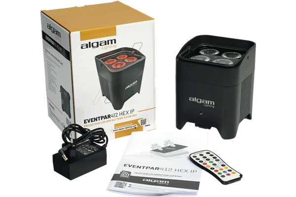 Algam Lighting - EVENTPAR412-HEX-IP 4x12W RGBWA-UV IP65 a Batteria