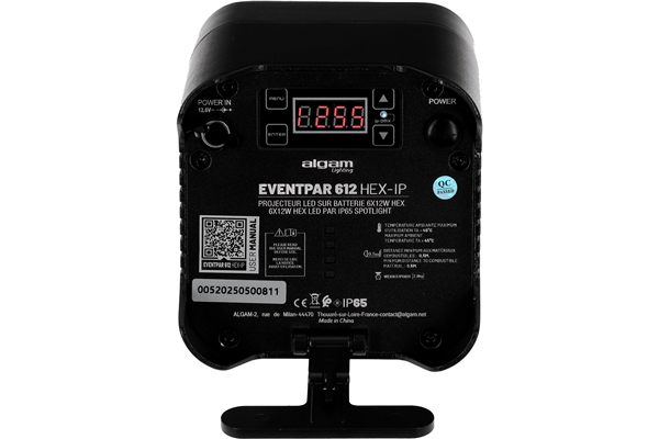 Algam Lighting - EVENTPAR612-HEX-IP 6x12W RGBWA-UV IP65 a Batteria