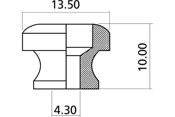 Yellow Parts - EZ1399B Bottone Tracolla Nero 2 Pcs