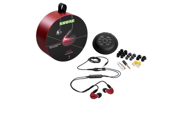 Shure - SE53BARD+UNI-EFS AONIC 5 Auricolari colore rosso/trasparente