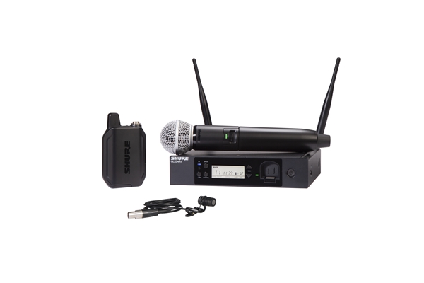 Shure - GLXD124R+ con WL185 Sistema Wireless completo