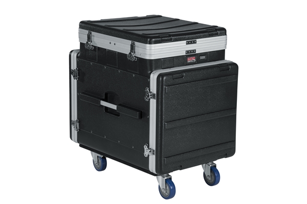 Gator Cases - GRC-12X10 PU Rack audio 12U top, 10U laterale