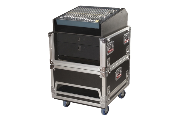 Gator Cases - G-TOUR-GRC-1406 Flight Case 14U + 6U Road Console Rack